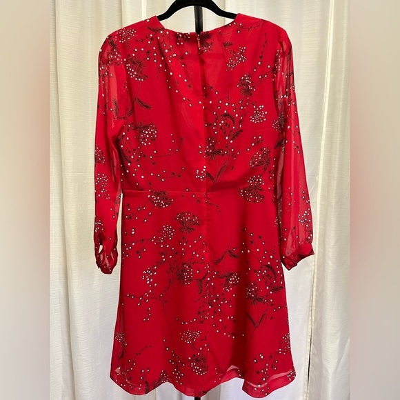 Madewell Hazelwood Wrap-Front Mini Dress in Windswept Floral NWT | size 8 - Picture 4 of 7